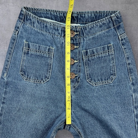 Princess Polly High Waist Button Up Straight Leg Jeans Sz: U/UK:6 / US: 2 /U: 34 - Picture 11 of 16